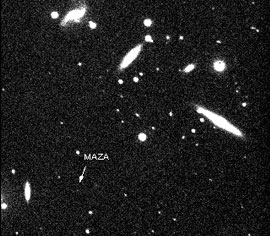 UbicaciÃ³n del asteroide Maza