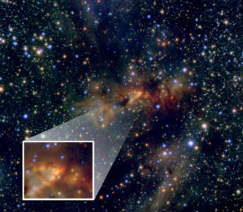 Proceso de formación estelar capturado con el radiotelescopio ALMA
