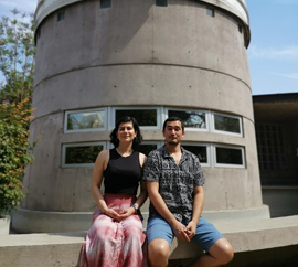 Rocío Molina y Daniel Montofré , ambos investigadores del Centro de Astrofísica CATA 