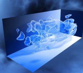 Estudiaremos el misterio de la materia oscura, aquí una representación computacional.