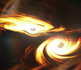 Aprenderemos que pares agujeros negros emiten ondas de espacio tiempo y terminan por fusionarse.