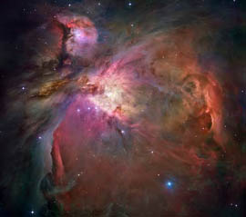 Nebulosa de Orión, zona de nacimiento de estrellas